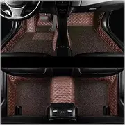 Custom Car Floor Mats Car Floor Mats for V&W for T&iguan 2009 2010 2011 2012 2013 2014 2015 2016 Custom Auto Foot Pads Automobile Carpet Cover Car Mats(Brown-01)