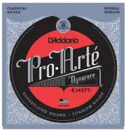 D'Addario EJ45TT-3D Pro-Arté Dynacore Classical Titanium Trebles Normal