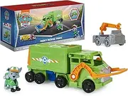 PAW Patrol, Big Truck Pup’s Rocky Transforming Toy Trucks with Collectible Action Figure, Kids Toys for Ages 3 and up