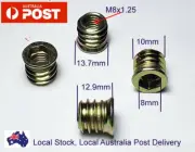 Qty 10 M8 13mm Hard Wood Timber Threaded Flange Zinc Steel Insert Allen Hex Nuts