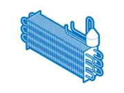 Midea 15831000004322 1/2" Fin Evaporator Component Aluminum NPT