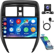 for Versa Sedan 2015-2019 Android 13 Car Stereo with Wireless Carplay 2G+32G Android Auto WiFi GPS Navigation Radio Player HD Touchscreen Audio WiFi Backup Camera Multimedia Head Unit
