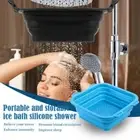 Ice Shower Rapid Cooling Portable Ice Bath Barrel Foldable Silicone W4C9