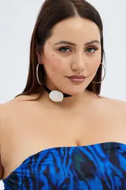 Black Rosette Chocker