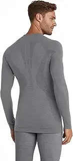 [FALKE] Men's Wool-tech Round Neck M L/S Sh Functional Yarn Quick Dry 1 Piece Base Layer Top (pack of 1)