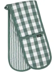 [Ladelle] Eco Gingham Double Oven Mitt in Green