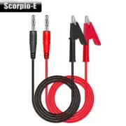 2PCS Bare 4mm Copper Banana Plug to Alligator Clip Multimeter Test Leads 1M Wire
