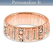 Mum's Family Of Love Personalised Engraved Copper Bracelet