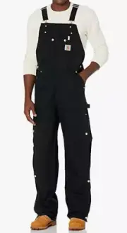 NEW Carhartt Men's Loose Fit Firm Duck Bib Overall Size 48 x 30