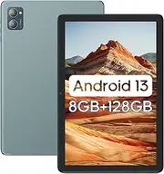 Android 13 Tablet, 10.1 inch Tablet 8(4+4) GB&128GB Storage(Expand to 512GB), Dual 13MP+5MP Camera, 6800mAh, WiFi, Bluetooth 5.0, GPS