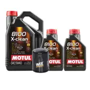 7L Motul 8100 X-CLEAN 5W40 Wix Filter Motor Oil Change Kit API SN (for: Honda)