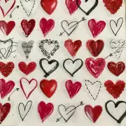 4 Paper Napkins for Decoupage / Parties - Hearts