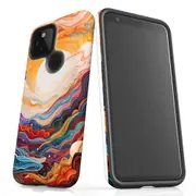 For Google Pixel 4a 5G Tough Protective Cover, Sunny Waves