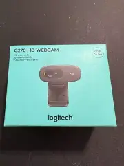 Logitech C270 HD Webcam Black New 720P 30FPS Video Web Cam Camera Sealed
