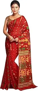[BENGAL HANDLOOM] Women's Cotton Silk Dhakai BBD3 Soft Jamdani Sarees