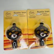 Set Of 2 Cassidy West Rustic Iron Drapery Hardware Pajaro Finial Bronze 1999
