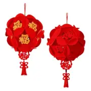 New Year Red Lantern Celebration Lantern Tassel Trim DIY Lucky Red Paper Spring