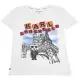 KARL LAGERFELD 卡爾 巴黎街頭速寫塗鴉棉質短T恤.白
