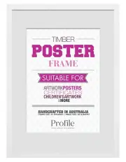 [Profile Australia] Classic Timber Poster Frame A1/A2 in White