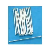 20 Sterling Silver Head Pins Jewelry Making 22 Gauge 1"