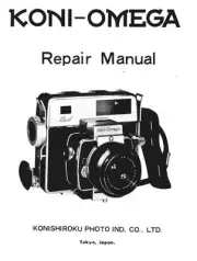 KONI OMEGA Repair Manual Rapid Medium Format film camera SERVICE MANUAL DOWNLOAD