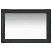 Wall Mirror Baroque Style 60x40 cm Black