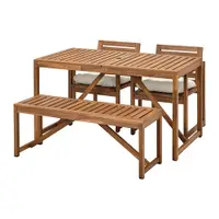 在飛比找IKEA優惠-IKEA 戶外餐桌椅/長凳, 淺棕色/kuddarna 米色