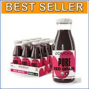 Organic Cold-Pressed Grape Juice, 8.4oz Bottles, Pack of 12 - No Sugar Added