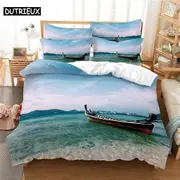 v869 Bed Sheets Beautiful Scenery Bedding Set Duvet Cover Set Bedding Digital Printing Bed Linen Queen Size Bedding Set Fashion Design 3-Piece Beddin