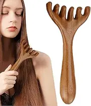 Wooden Scalp Massager | Head Massager Scalp | Deer Antler Massage Comb | Wood Comb For Relaxation & Stress Reduction | Gu-a Sha Five Claw Massage Tool Comb - For Father Mother Sister Lover