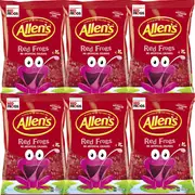 Allens Red Frogs Lollies 1.3kg Bag 6 Pack BULK