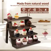4 Layers Cupcake Stand Wood Cupcake Display Stand Decorative Tabletop weLHW