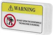Gadpiparty 10pcs Caution Stickers for Machinery Safety Do Not Open the Door While Machine Is Running Durable PVC Labels for Industrial Use and Warehouses