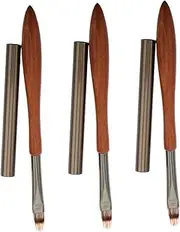 VINTORKY Professional Nail Art Pen Flat Head Brush Ergonomic Wooden Handle Nail Art Supplies