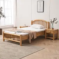 在飛比找樂天市場購物網優惠-實木床現代簡約主臥雙人出租房床架加寬床兒童床經濟型簡易單人床
