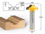 Traditional Ogee CNC Cabinet Door Rail & Stile Router Bit - 1/2" Shank - Yonico