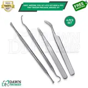 Craft Weeding Vinyl Basic Tool 4 Pcs Set Hook & Pick Fine Tweezer Precision, DIY