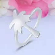15mm Palm Tree Band 925 Sterling Silver Toe Ring Thin Adjustable Toe Ring