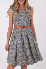 Empress Swing Dress W Belt--GIT-G3S-6333K