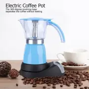 Octagonal Electric Mocha Pot Made Of Aluminum For 3-6 People EU Plug 220V Blue
