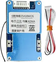 xioaue 6S 25A 22.2V Li-Ion Lmo Ternary Lithium 18650 Battery Charge Protection Board with Balance and Temperature Protect