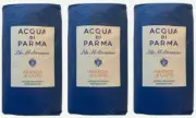 Acqua Di Parma Arancia Di Capri Blu Mediterraneo Wrapped Soap 100 Grams Set of 3