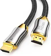 T Tersely HDMI 2.1 Cable 1.5m Certified 8K Ultra High Speed HDMI Cord Support 8K@60Hz 4K@120Hz 48Gbps HDR eARC Dolby Atmos HDCP 2.3 Compatible with Xbox Series X, PS5, PS4, UHD TV, Monitor, Soundbar