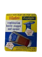 Vintage Vaughan Soda Beer Combination Bottle Opener And Stopper USA Vaughan’s