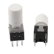 10 Pcs 5.8 x 5.8mm White Cap Momentary Push Button Tact Tactile Switch 6 Pin DIP