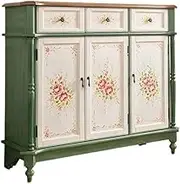 Freestanding Art Decoration Cabinet Living Room Wooden Integrated Storage Wall Shoe Cabinet, 120cm Shoe Cupboard