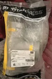 2" P x P x P Tee TitanpressG HNBR Gas Carbon Steel (1 pack)-FREE SHIPPING