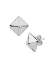 Bloomingdale's Fine Collection Sterling Silver Pyramid Studs