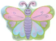 Butterfly w/ Polka Dots Junior Shape 20" Foil Balloon (Non-Packaged)
