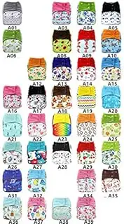 AIO Reusable Washable Cloth Diaper Nappy Charcoal Bamboo Insert Overnight (D12+1)